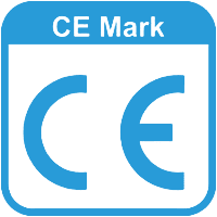 A green and blue sign with the word ce written in it.