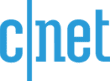 A green background with blue letters that say " cnet ".